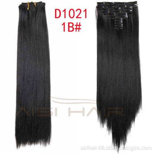 Well Priced mix color synthetic clip in hair extension
